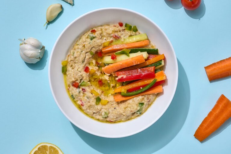 Baba Ghanoush with veggie sticks