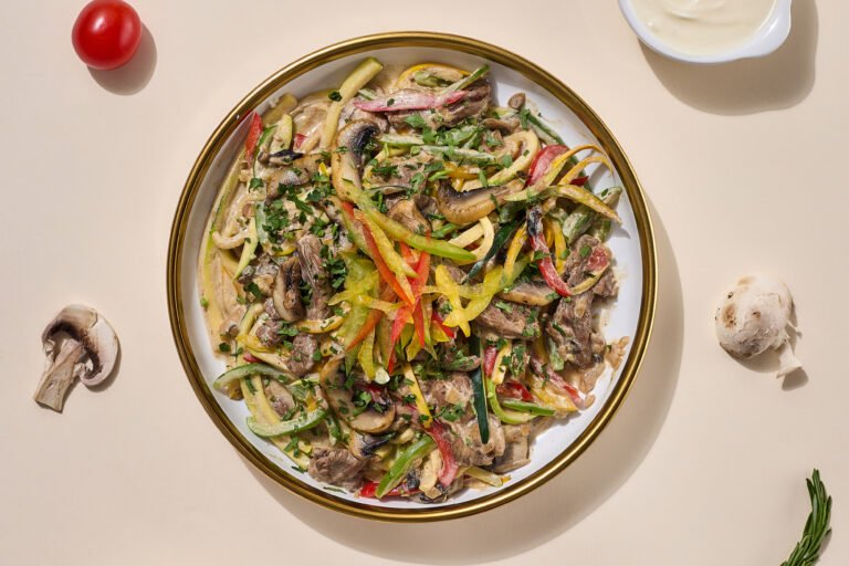 Keto Beef Stroganoff with Zucchini Noodles