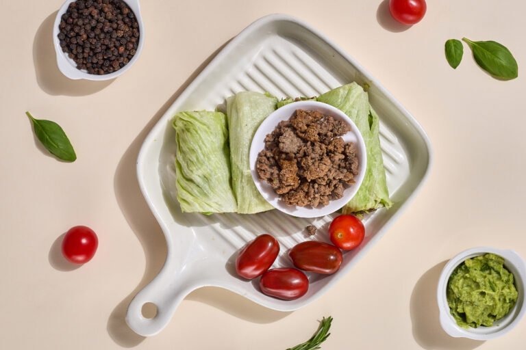 Keto Tacos withh Lettuce Wraps & Avocado Salsa